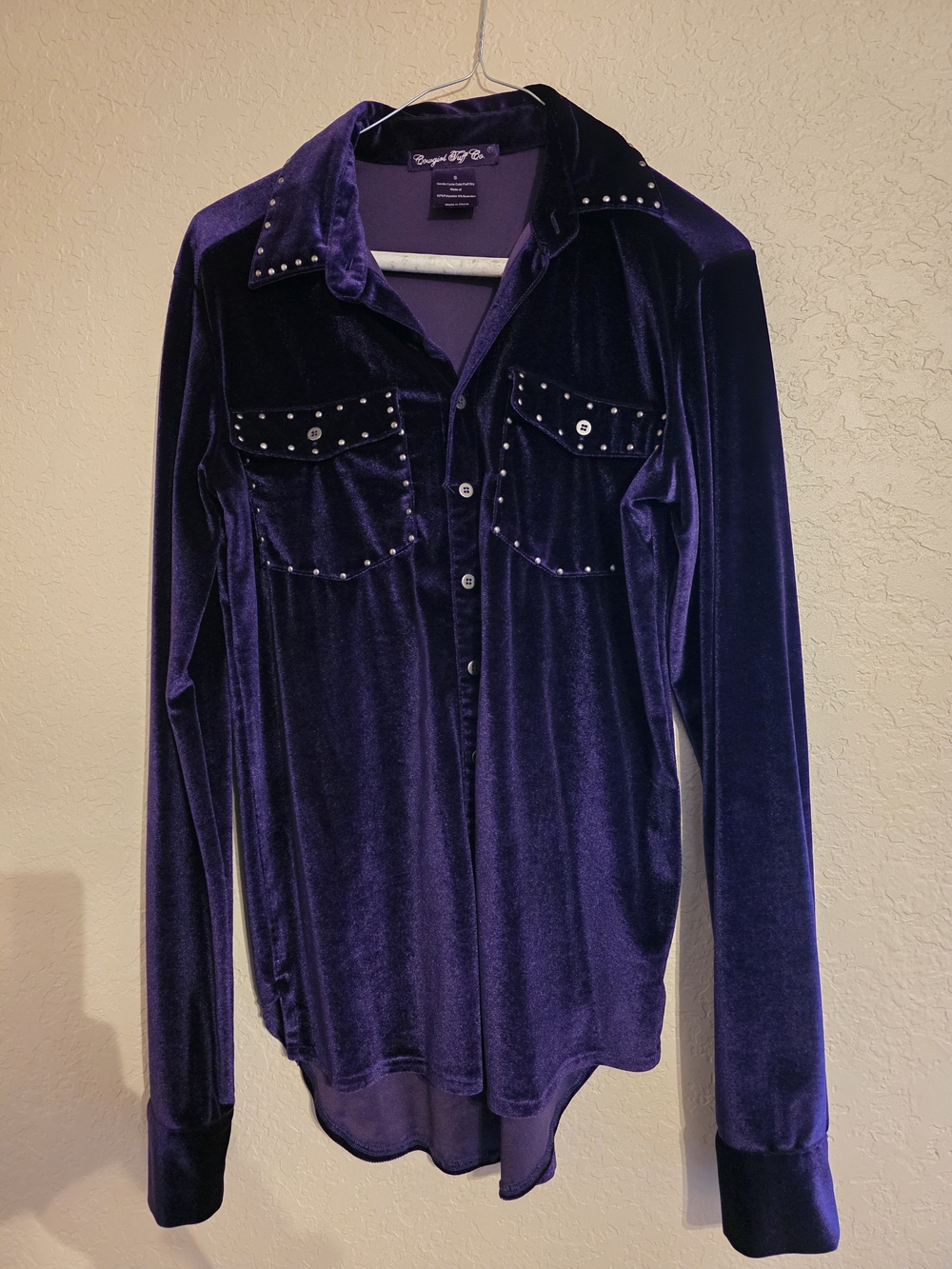 Cowgirl Tuff Purple Velvet Shirt